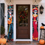 Lighted Halloween Porch Sign Banners,Dia De Los Muertos Decor