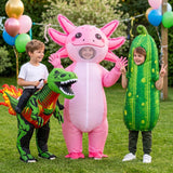 Inflatable Axolotl Costume for Kids, Blow Up Halloween Outfit