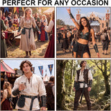 3 PCS Renaissance Costume Accessories Set for Women Men