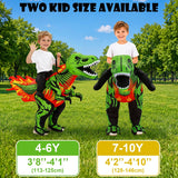 Inflatable T-Rex Costume for Kids, Funny Blow Up Ride-on Dino