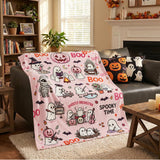 Pink Ghost Blanket, Cute Halloween Blankets and Throws