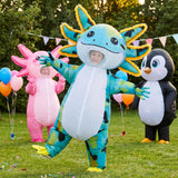 Inflatable Axolotl Costume for Kids, Blow Up Halloween Outfit