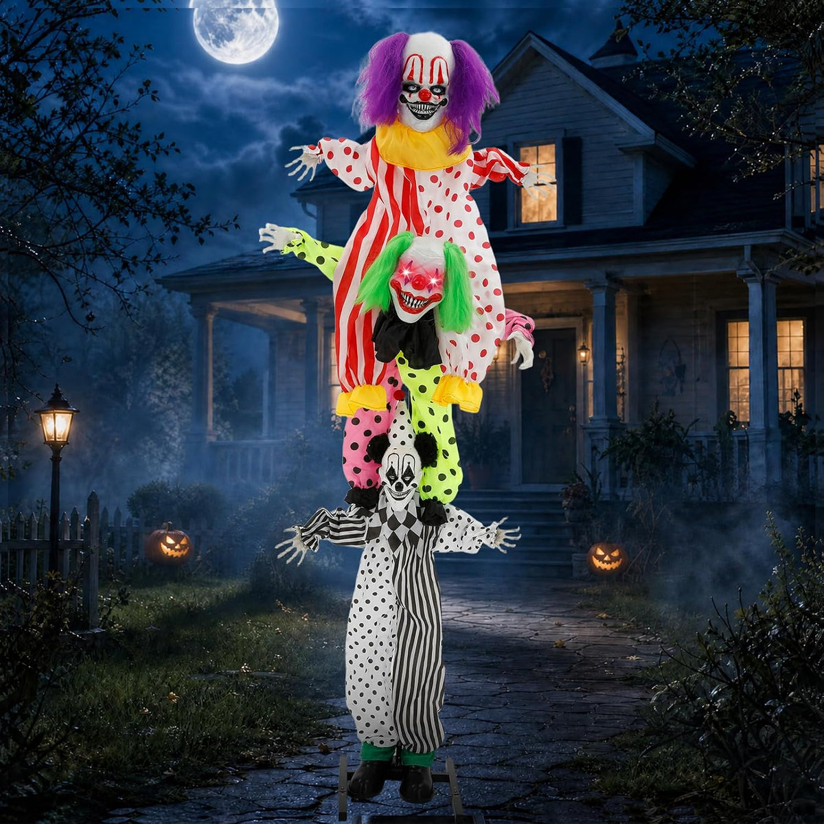Halloween Decorations Outdoor, 70.5In Animated Clown