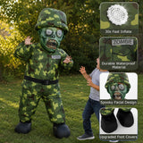 Inflatable Zombie Soldier Costume for Adult, Halloween Blow Up