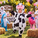 Inflatable Cow Costume for Kids, Funny Blow Up Costumes for Halloween Cosplay Parties