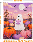 Ghost Blanket, Cute Pastel Halloween Blanket