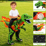 Inflatable T-Rex Costume for Kids, Funny Blow Up Ride-on Dino