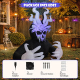 6FT Halloween Inflatable Outdoor Decorations, Blow Up Octopus Death Reaper with Built-in Bright LEDs, Yard Lawn Garden Party Decor