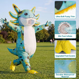 Inflatable Axolotl Costume for Adults Funny Blow Up Party Suit