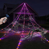 455 LED Halloween Lighted Giant Spider Web Decorations Outdoor