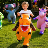 Inflatable Dinosaur Costume for Kids, Funny Blow Up Ride on Costumes for Halloween Cosplay Parties