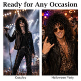 Heavy Metal Rocker Mullet Wig and Sunglasses Set for Men Women