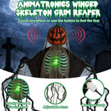 67" Halloween Decor Outdoor Animatronic Pumpkin Phantom Prop