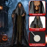 66In Life Size Animated Witch Halloween Decorations Outdoor
