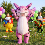 Inflatable Axolotl Costume for Kids, Blow Up Halloween Outfit