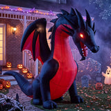 6FT Halloween Inflatable Outdoor Decorations, Blow Up Dragon with Built-in Bright LEDs, Yard Lawn Garden Party Decor