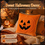 Halloween Pillow Covers 18x18 Set of 2, Pumpkin Lantern Cases