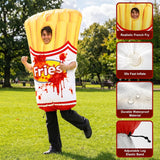 Inflatable French Fries Costume for Adults, Funny Blow Up Chip