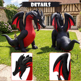 6FT Halloween Inflatable Outdoor Decorations, Blow Up Dragon with Built-in Bright LEDs, Yard Lawn Garden Party Decor