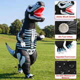 Skeleton T-Rex Inflatable Halloween Costume for Adults