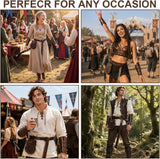 3 PCS Renaissance Costume Accessories Set for Women Men