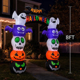Halloween Inflatable Archway 8FT Walk Through Pumpkin Ghost