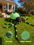 8FT Halloween Inflatable Spider Outdoor Yard Decor with LED