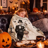 Skull Blanket, Till Death Do Us Part Halloween Blanket