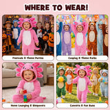 Toddler Axolotl Costume for Girls & Boys - 3D Hooded Animal Jumpsuit for Halloween Party