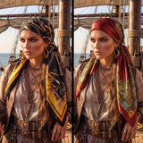 2-Pack Pirate Costume Accessories Head Scarf for Women