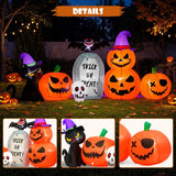 8FT Halloween Inflatable Pumpkin Outdoor Decor with LED Lights