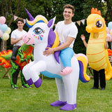 Inflatable Unicorn Costume for Adults, Funny Ride-on Blow Up