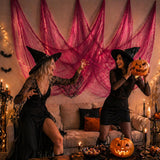 6-Pack Pink Creepy Cloth, Halloween Gauze Spider Web Decor