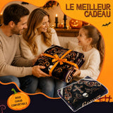 Gothic Vampire Coffin Blanket Purple Halloween Fleece Throw
