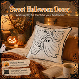 Halloween Pillow Covers 18x18 Set of 2, Single Ghost Cases
