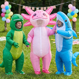 Inflatable Axolotl Costume for Adults Funny Blow Up Party Suit