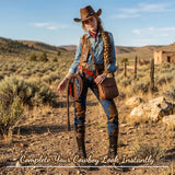 Brown Cowboy Costume Accessories Set for Adults