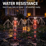 Solar Halloween Outdoor Skull Stake Lights, 8 Modes Remote