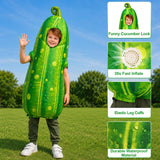 Inflatable Cucumber Costume for Kids, Funny Blow Up Costumes for Halloween Cosplay Parties