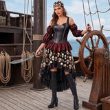 Womens Pirate Costume, Halloween Pirate Dress for Women