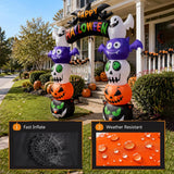 Halloween Inflatable Archway 8FT Walk Through Pumpkin Ghost