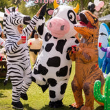 Inflatable Cow Costume for Adults, Funny Halloween Blow Up