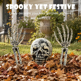 3PCS Halloween Decorations Outdoor Skeleton Skull and Hands