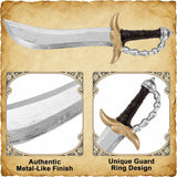 2PCS Plastic Pirate Sword, Curved Cutlass Costume Prop