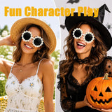 Hippie Glasses for Women, Flower Frame Costume Accessory