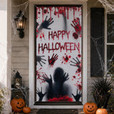 Happy Halloween Door Cover, Scary Zombie Door Decoration