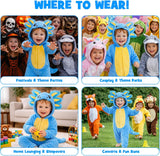 Toddler Axolotl Costume for Girls & Boys - 3D Hooded Animal Jumpsuit for Halloween Party