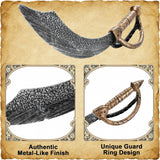 2PCS Plastic Pirate Sword, Curved Cutlass Costume Prop