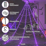 250 LED Halloween Lighted Giant Spider Web Decoration Outdoor