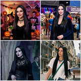Long Straight Black Wig for Women, Halloween Cosplay Hair